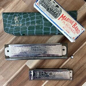 Vintage Hohner Harmonica Lot (2)